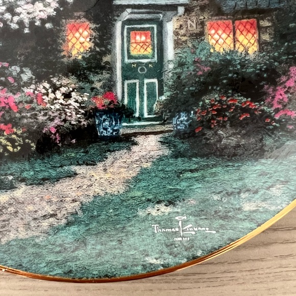 Weathervane Cottage Thomas Kinkade Plate - Picture 2 of 5